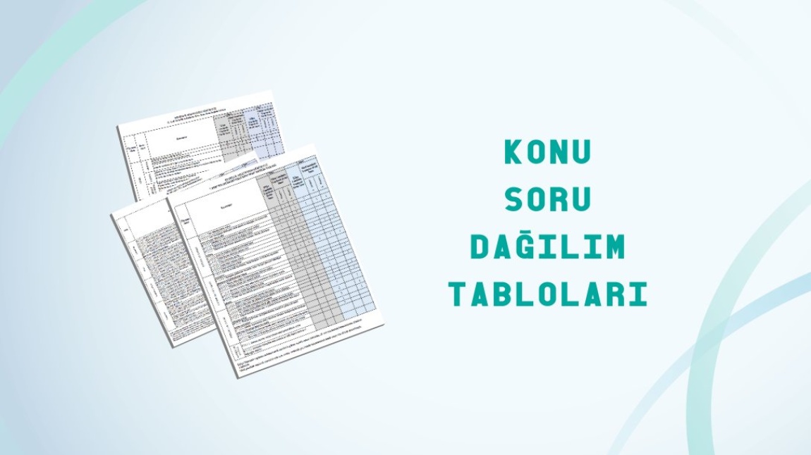 FEN BİLİMLERİ DERSİ 5.SINIFLAR 1.DÖNEM 2.YAZILI ORTAK SINAVLAR KONU SORU DAĞILIM TABLOLARI